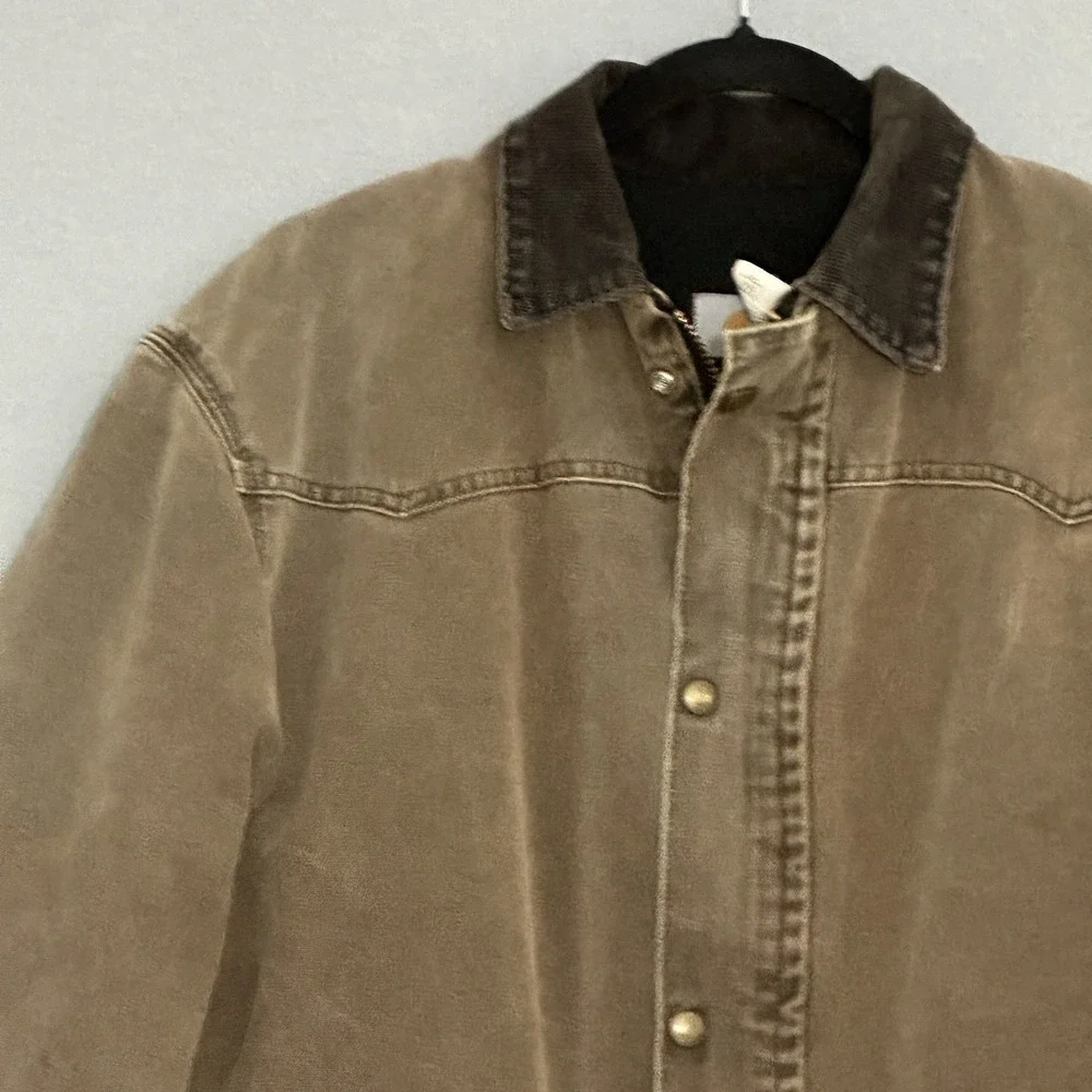 VTG 90s Carhartt C08CHT Traditional Ranch MT Tall Chestnut Brown Barn Chore